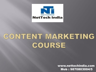 Best Content Markeing Course in Mumbai