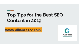 Top Tips for the Best SEO Content in 2019