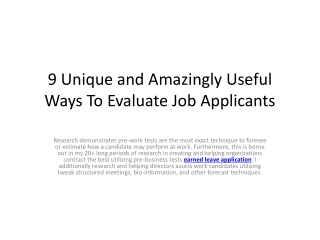 9 Unique and Amazingly Useful Ways To Evaluate Job Applicants