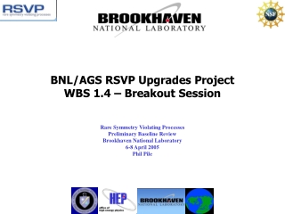 BNL/AGS RSVP Upgrades Project WBS 1.4 – Breakout Session