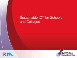 Sustainable ICT for Schools and Colleges