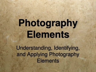 Photography Elements