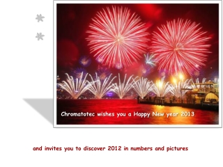 Chromatotec wishes you a Happy New year 2013