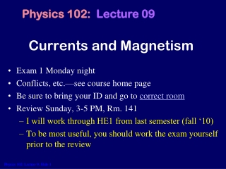 Currents and Magnetism