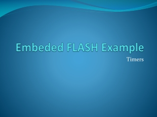 Embeded FLASH Example