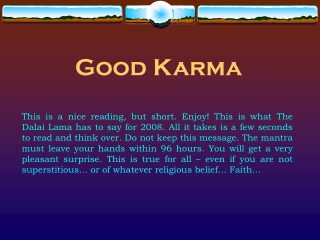 Good Karma
