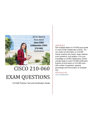 [PDF] Cisco CCNA Collaboration (CICD) (210-060) Exam Questions