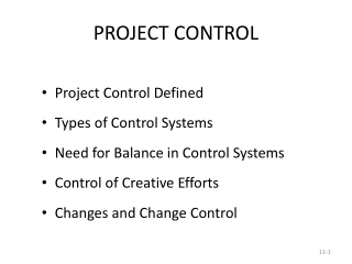 PROJECT CONTROL