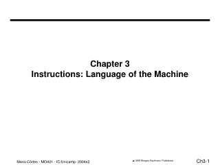 Chapter 3 Instructions: Language of the Machine