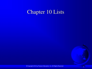 Chapter 10 Lists