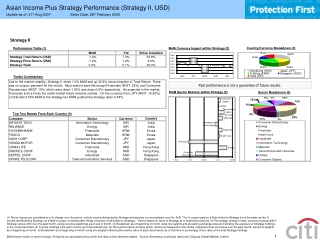 Asian Income Plus Strategy Performance (Strategy II, USD)