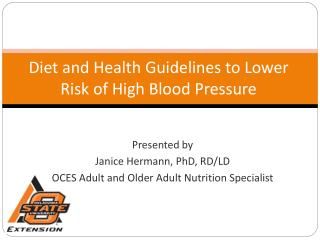 Diet and Health Guidelines to Lower Risk of High Blood Pressure