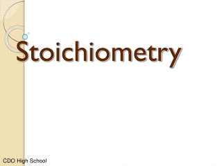 Stoichiometry