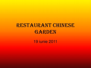 Restaurant chinese garden