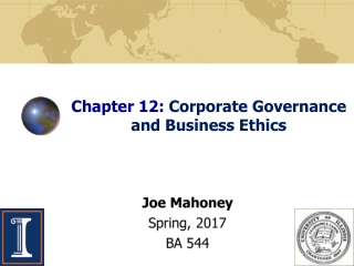 Chapter 12: Corporate Governance and Business Ethics
