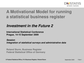 A Motivational Model for running a statistical business register