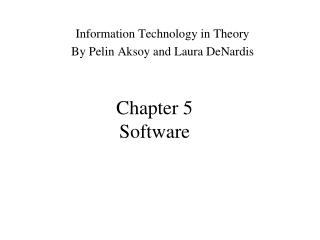 Chapter 5 Software