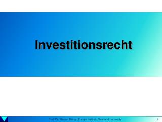 Investitionsrecht