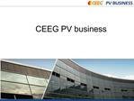 CEEG PV business