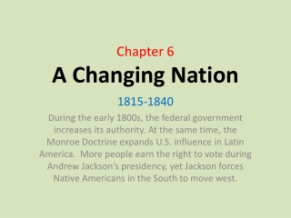 Chapter 6 A Changing Nation