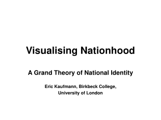 Visualising Nationhood