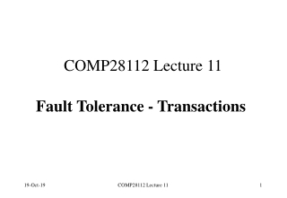 COMP28112 Lecture 11
