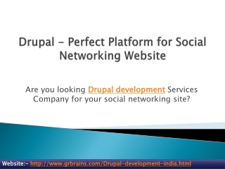 Drupal - Perfect Platform for Social Networking Website