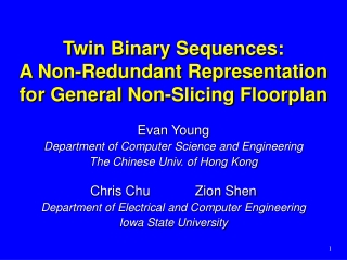 Twin Binary Sequences: A Non-Redundant Representation for General Non-Slicing Floorplan