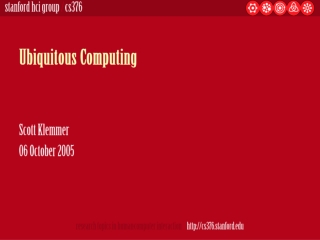 Ubiquitous Computing