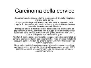 Carcinoma della cervice