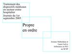 Propre en ordre