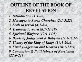 OUTLINE OF THE BOOK OF REVELATION