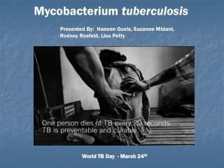 World TB Day - March 24 th