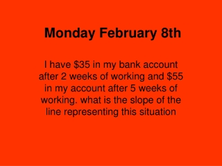 Monday February 8th