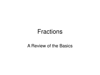 Fractions