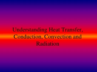 Understanding Heat Transfer, Conduction, Convection and Radiation