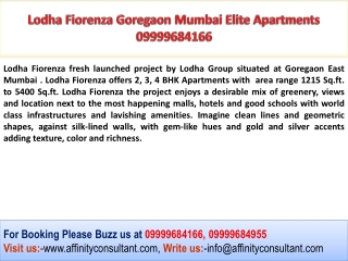 Lodha Fiorenza Goregaon Lavishness Project 09999684955