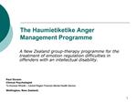 The Haumietiketike Anger Management Programme
