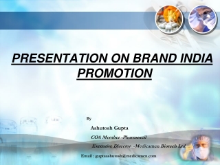 PRESENTATION ON BRAND INDIA PROMOTION