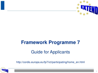 Framework Programme 7 Guide for Applicants