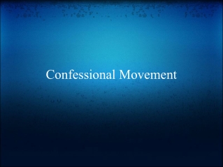 Confessional Movement