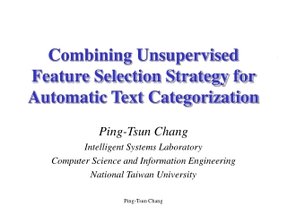 Combining Unsupervised Feature Selection Strategy for Automatic Text Categorization