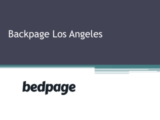 Backpage Los Angeles