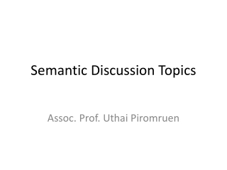 Semantic Discussion Topics