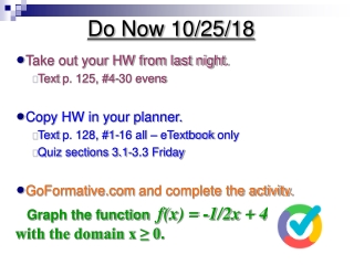 Do Now 10/25/18