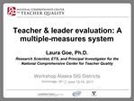 Teacher leader evaluation: A multiple-measures system