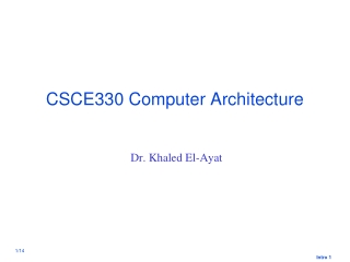 CSCE330 Computer Architecture