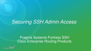 Securing SSH Admin Access