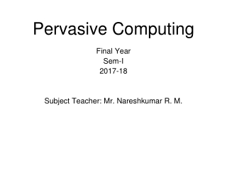 Pervasive Computing