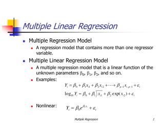 Multiple Linear Regression